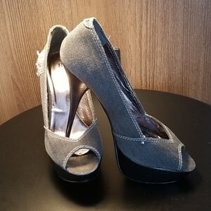 Bakers gray denim stilettos
